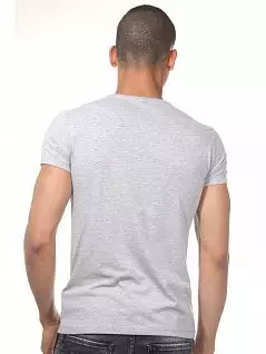 Облегающая футболка из натурального хлопка серого цвета DARKZONE RTDZN8503